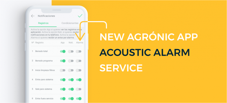 Acoustic alarm system Agrónic APP